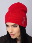 Buy Women's cap with a lapel Laska red