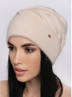 Buy Women's hat with a Fantaziya lapel light beige