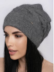 Buy Women's hat with a Fantaziya lapel dark grey