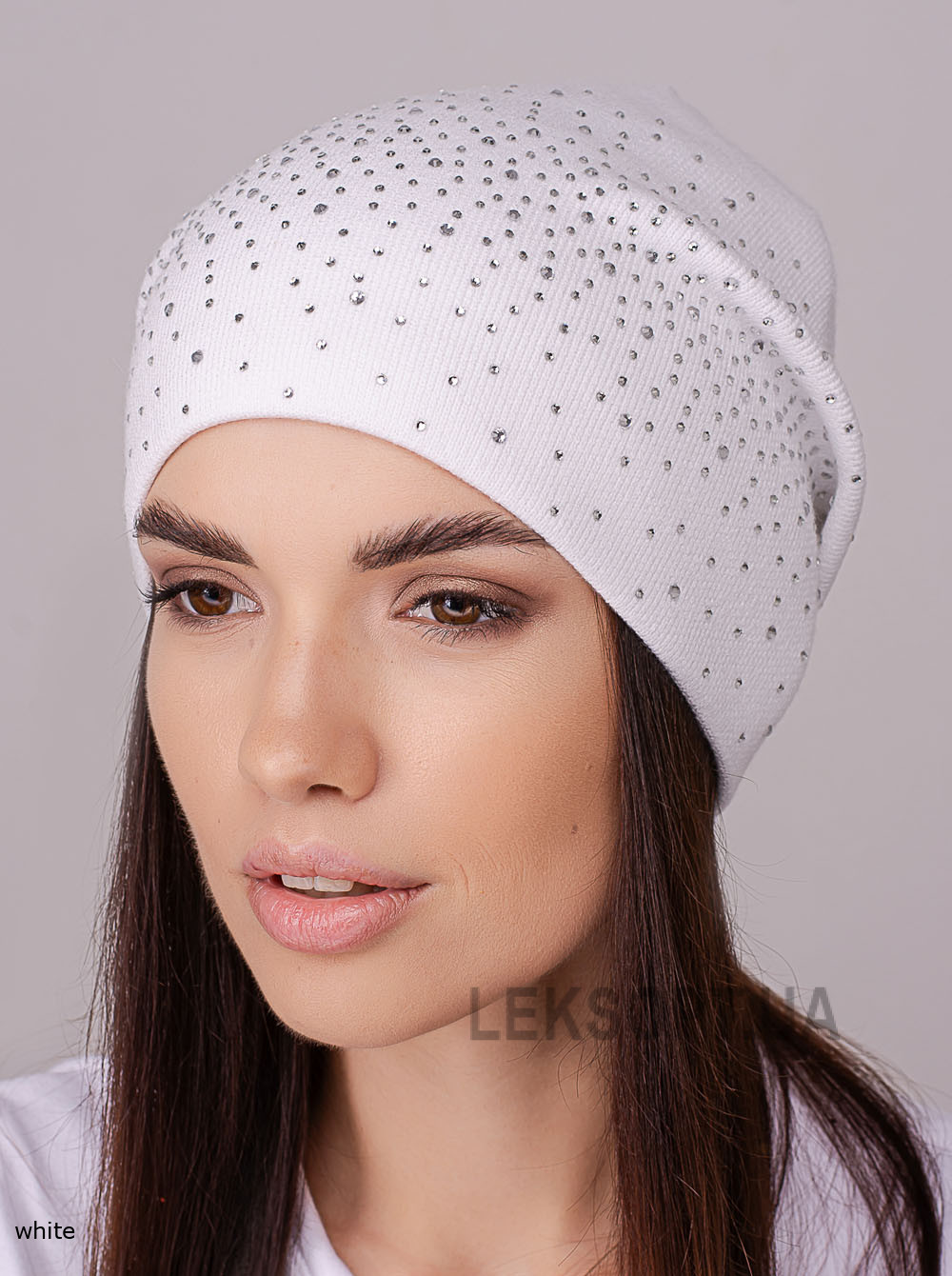 Women's cap with rhinestones Denim