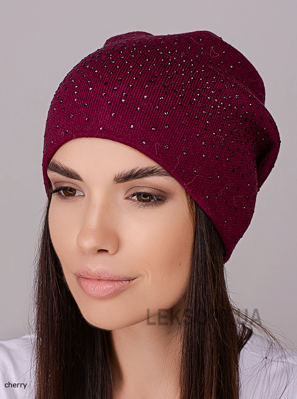 Women's cap with rhinestones Denim
