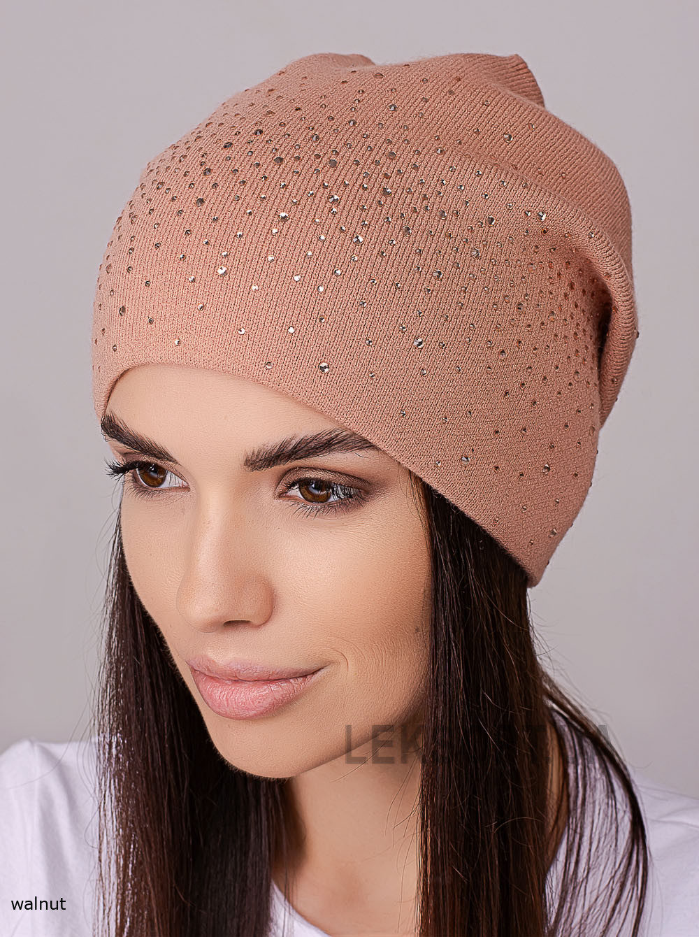 Women's cap with rhinestones Denim