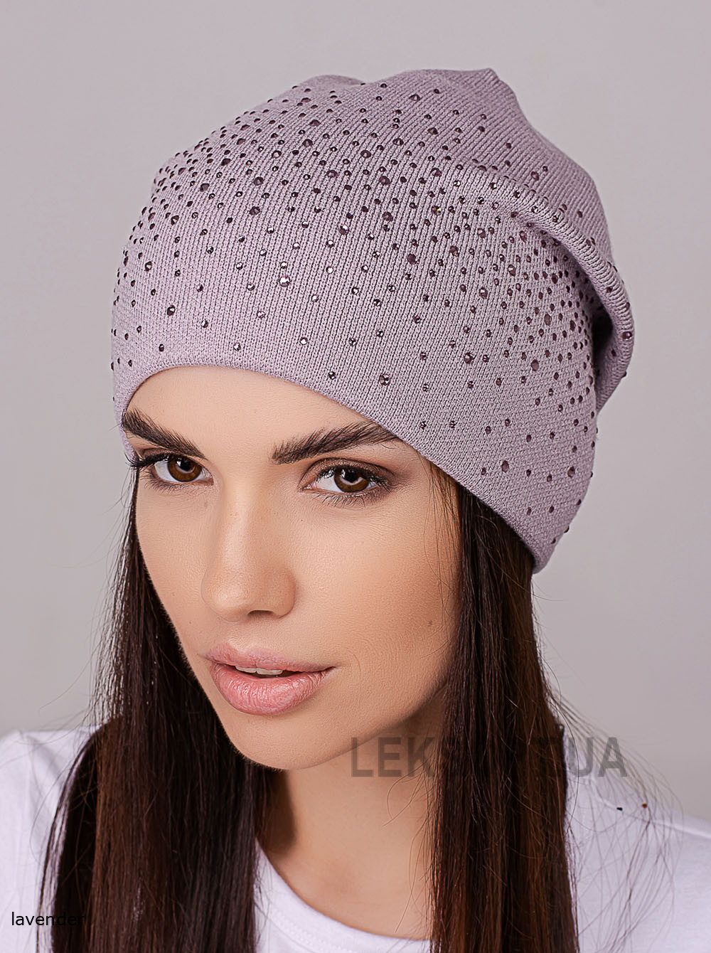 Women's cap with rhinestones Denim