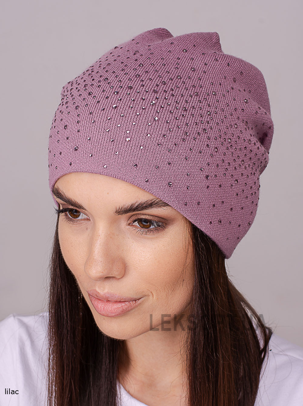 Women's cap with rhinestones Denim