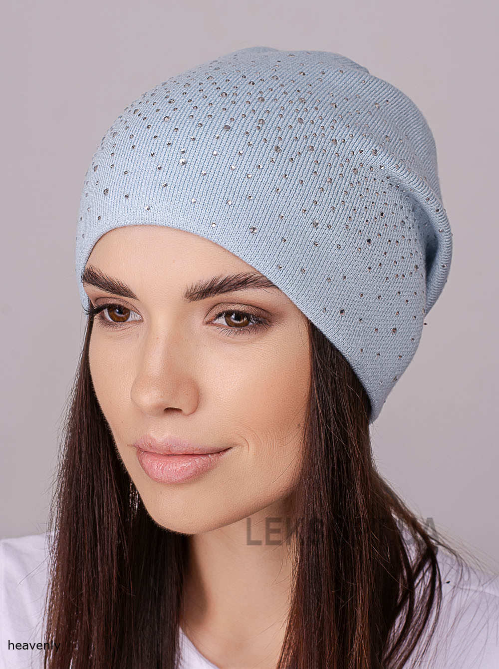 Women's cap with rhinestones Denim