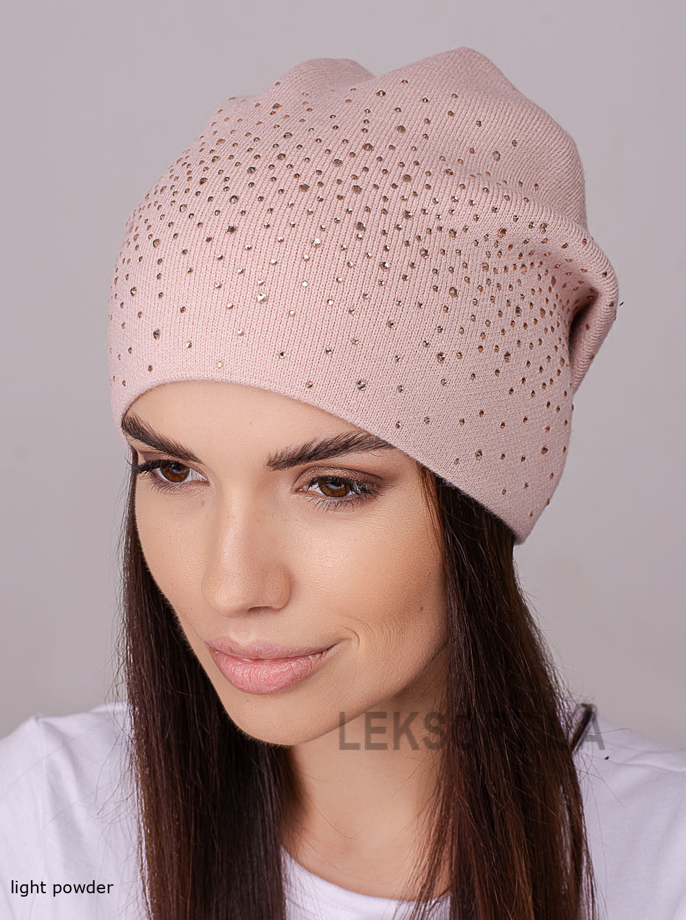 Women's cap with rhinestones Denim