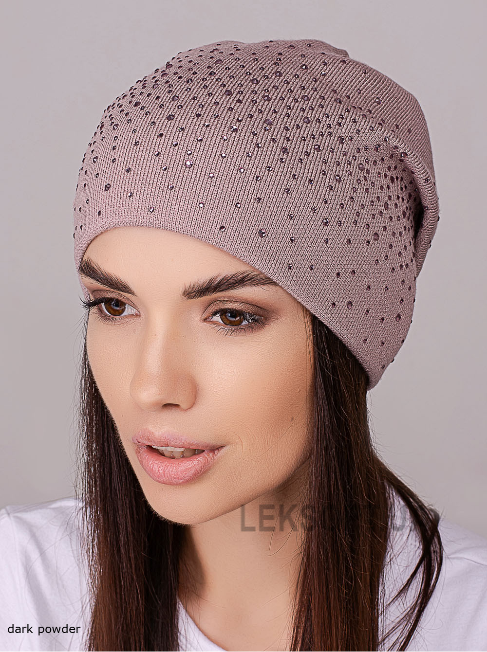 Women's cap with rhinestones Denim