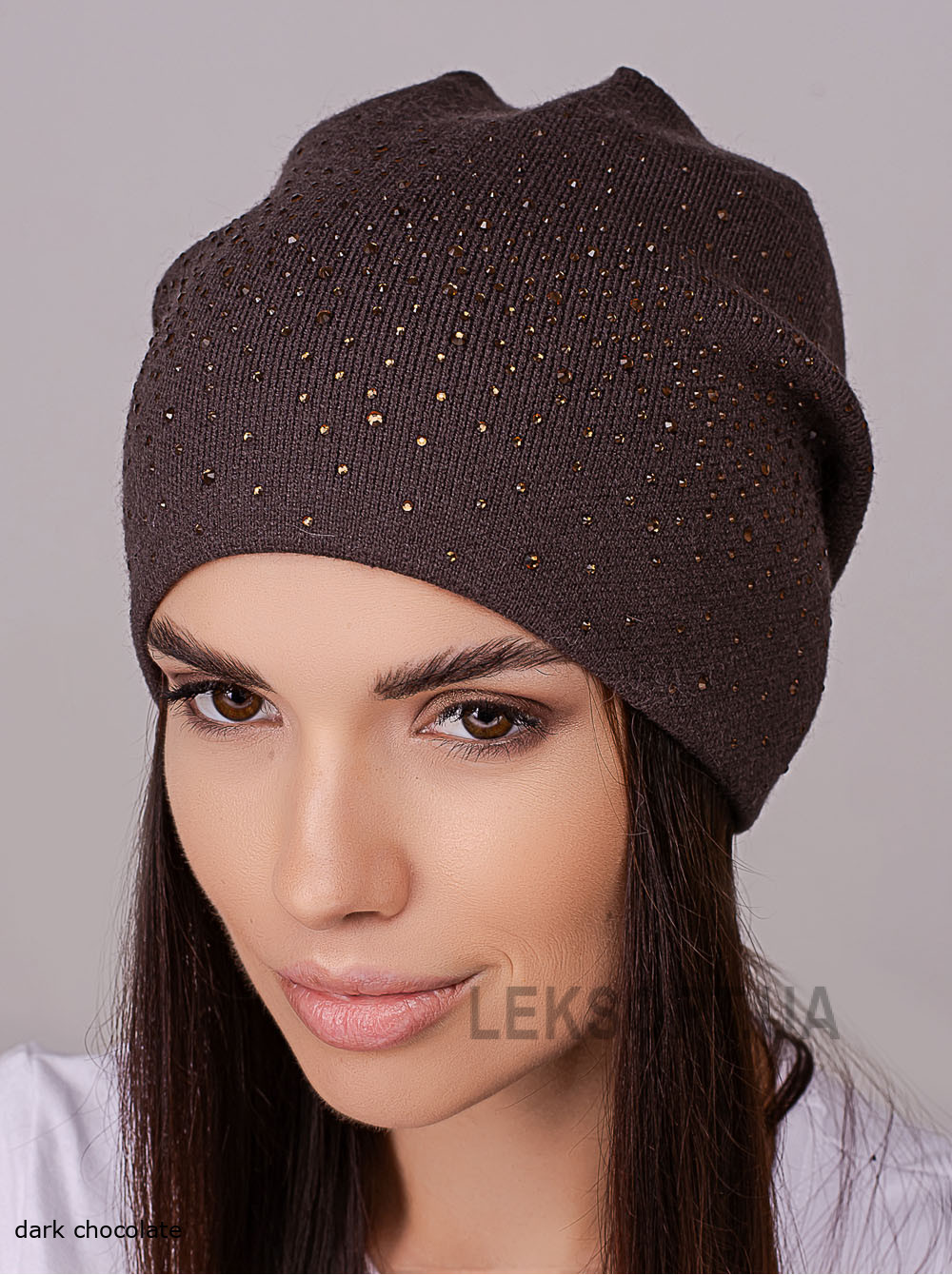 Women's cap with rhinestones Denim