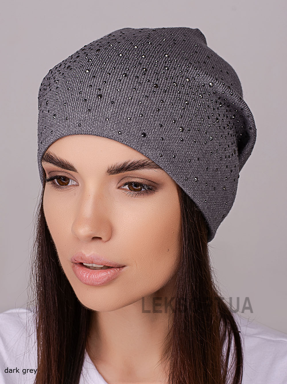 Women's cap with rhinestones Denim