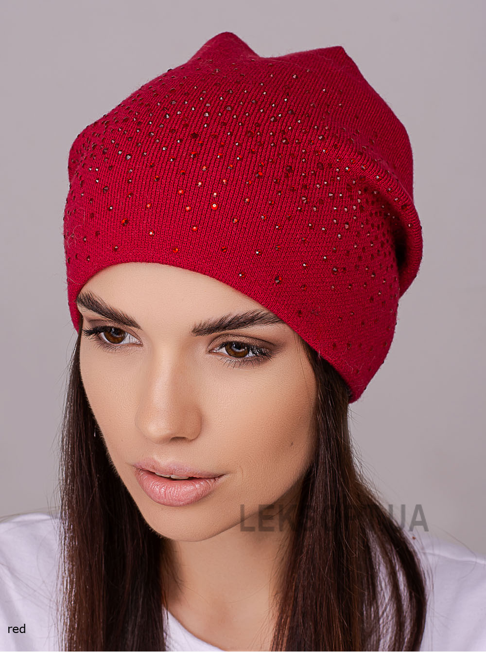 Women's cap with rhinestones Denim