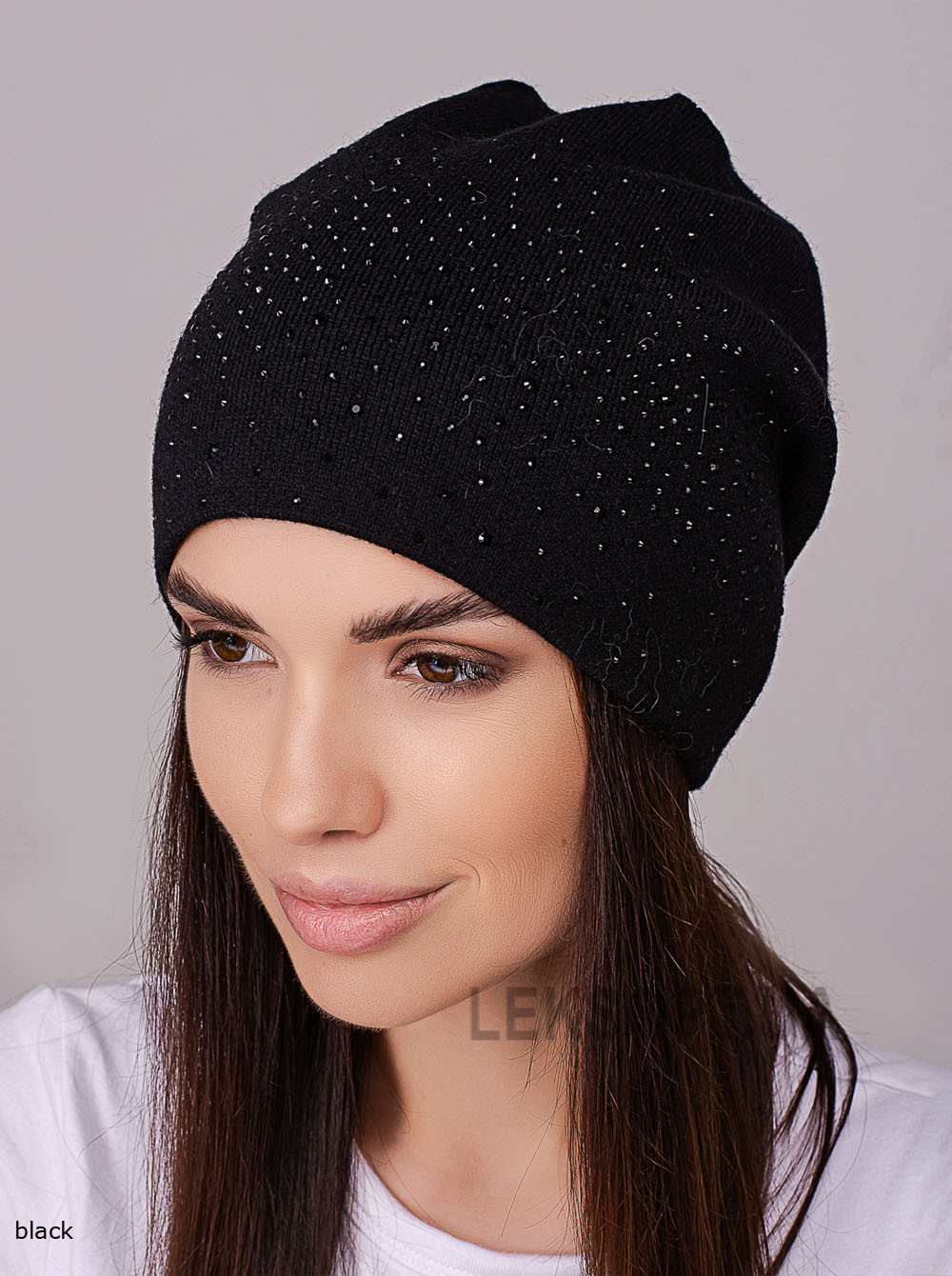 Women's cap with rhinestones Denim