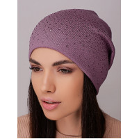 Women's cap with rhinestones "Denim"