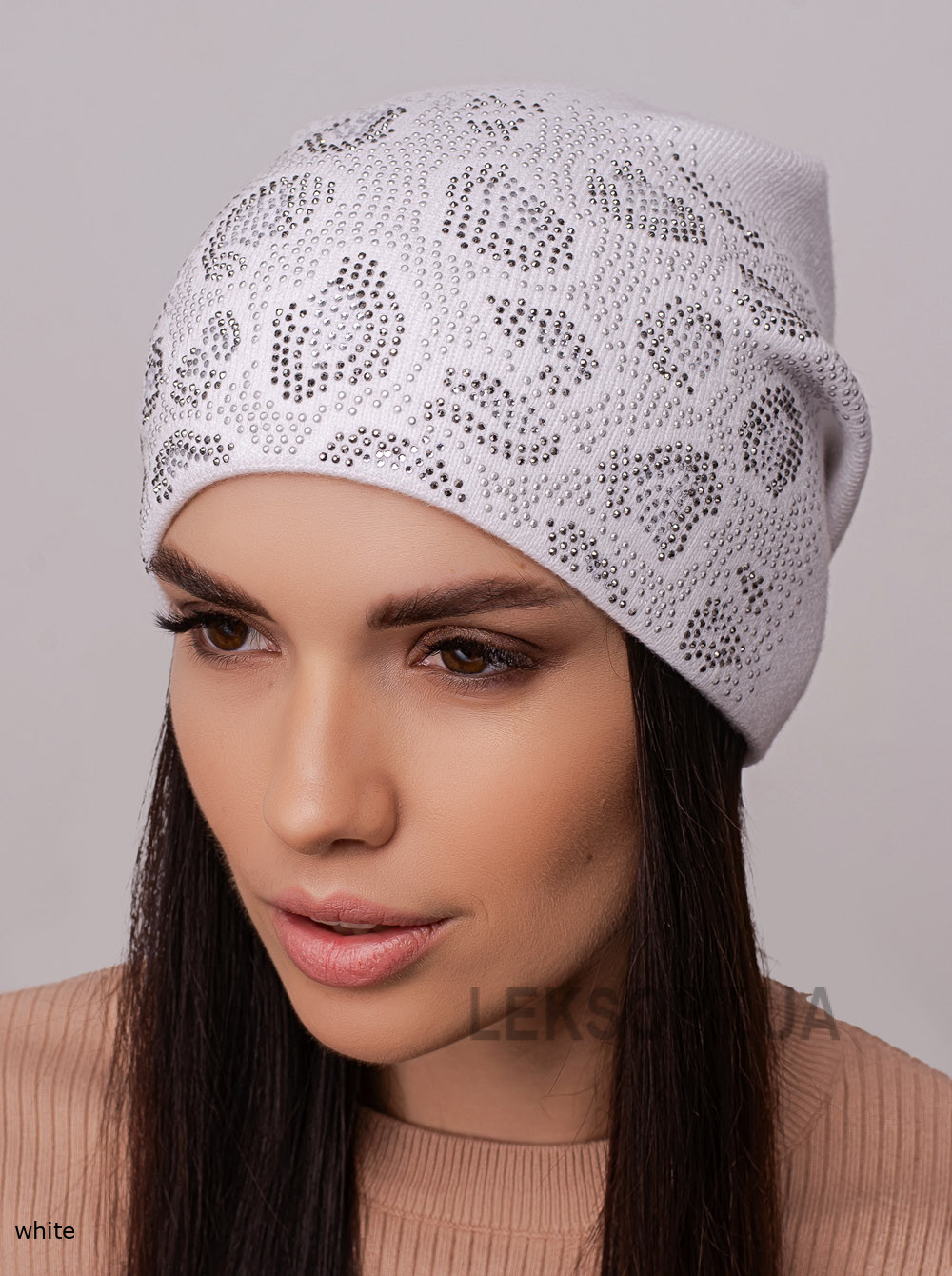 Women's cap with rhinestones Safari