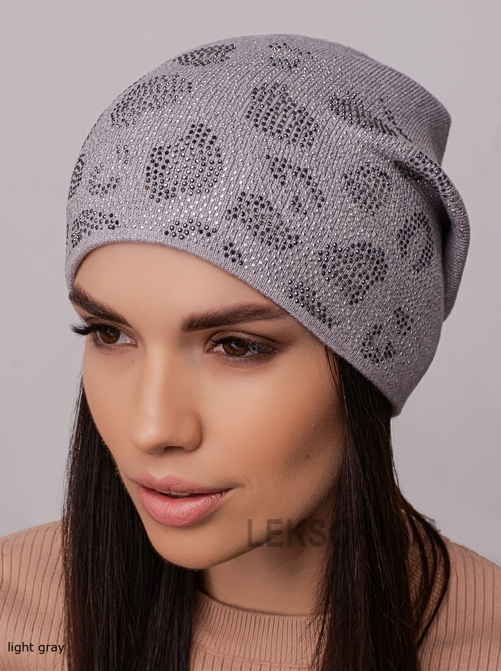 Women's cap with rhinestones Safari