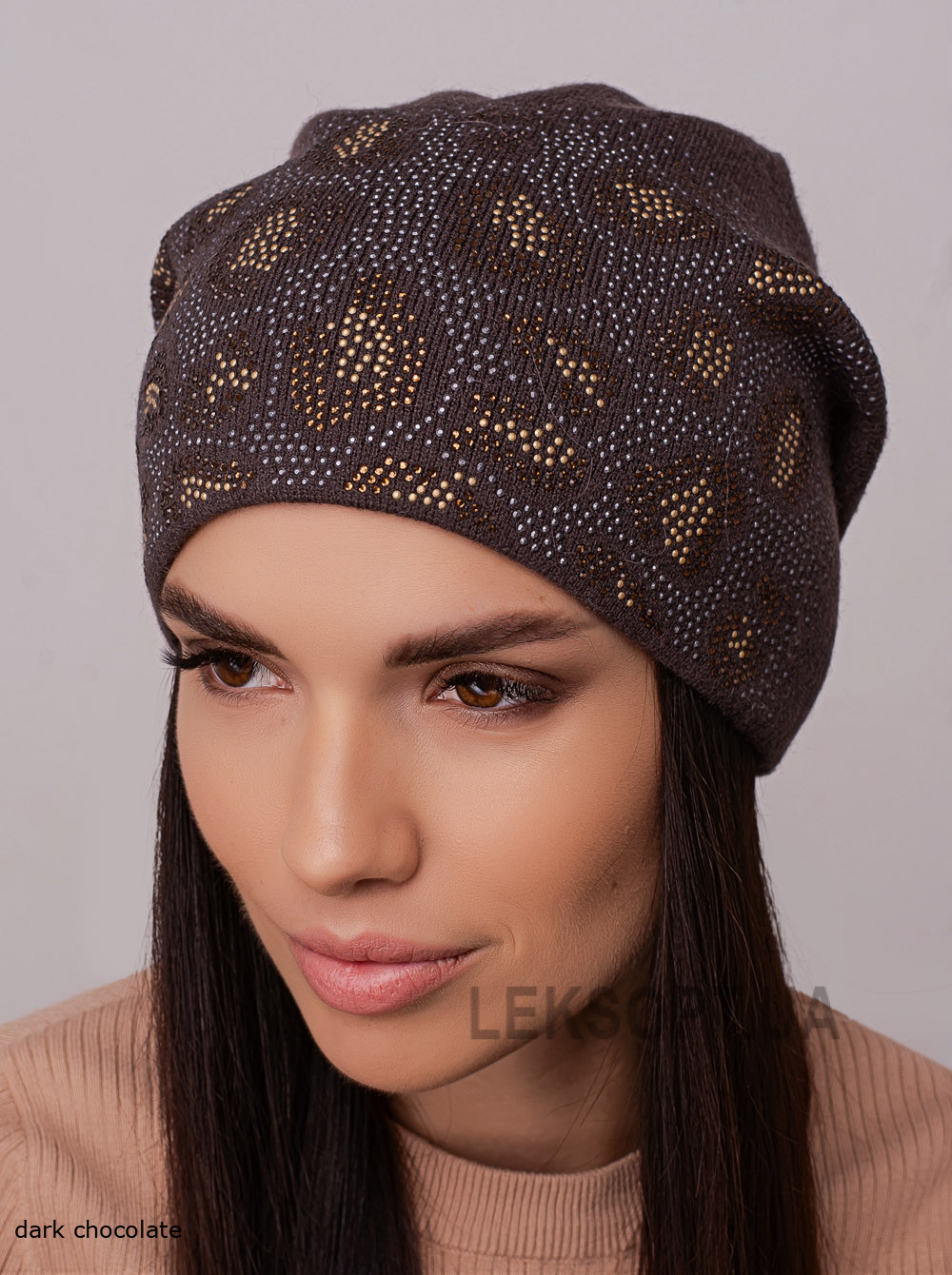 Women's cap with rhinestones Safari