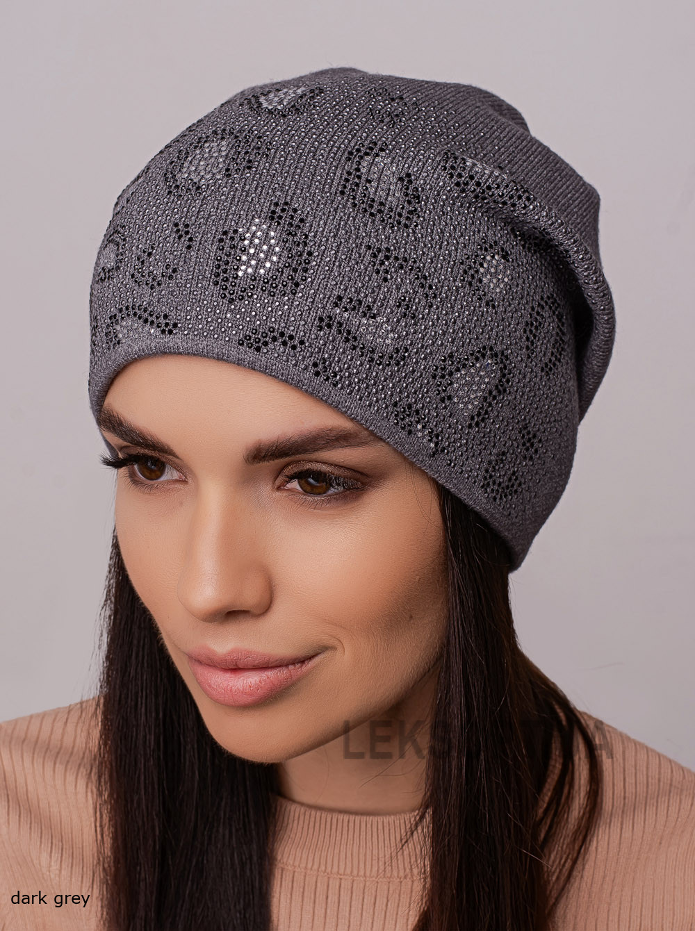 Women's cap with rhinestones Safari