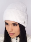Придбати Жіноча шапка-ковпак з відворотом Альбiна білий