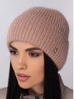 Придбати Жіноча шапка-ковпак з відворотом Альбiна пудра