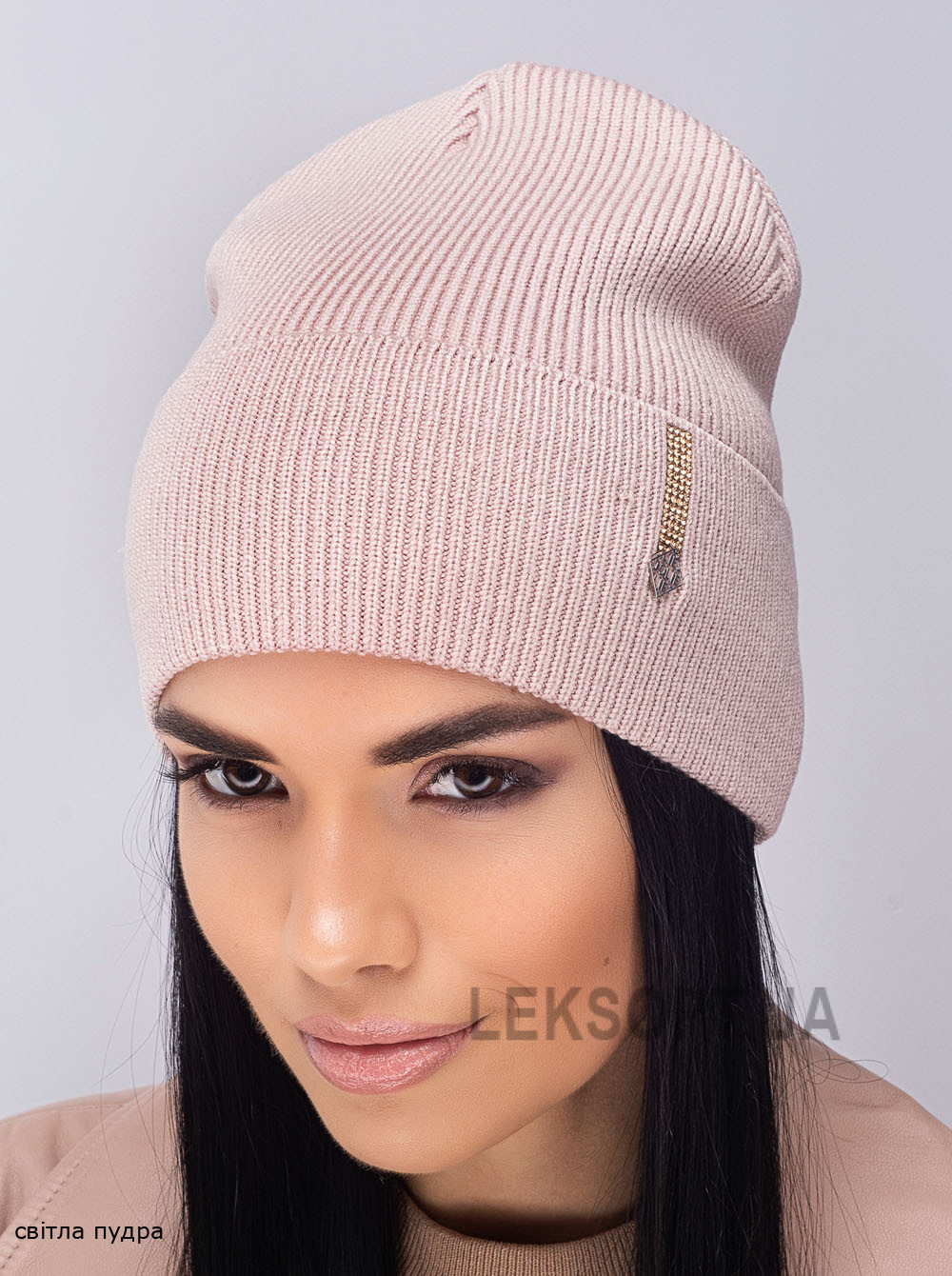 Придбати Жіноча шапка-ковпак з відворотом Красота Жіноча шапка-ковпак з відворотом Красота