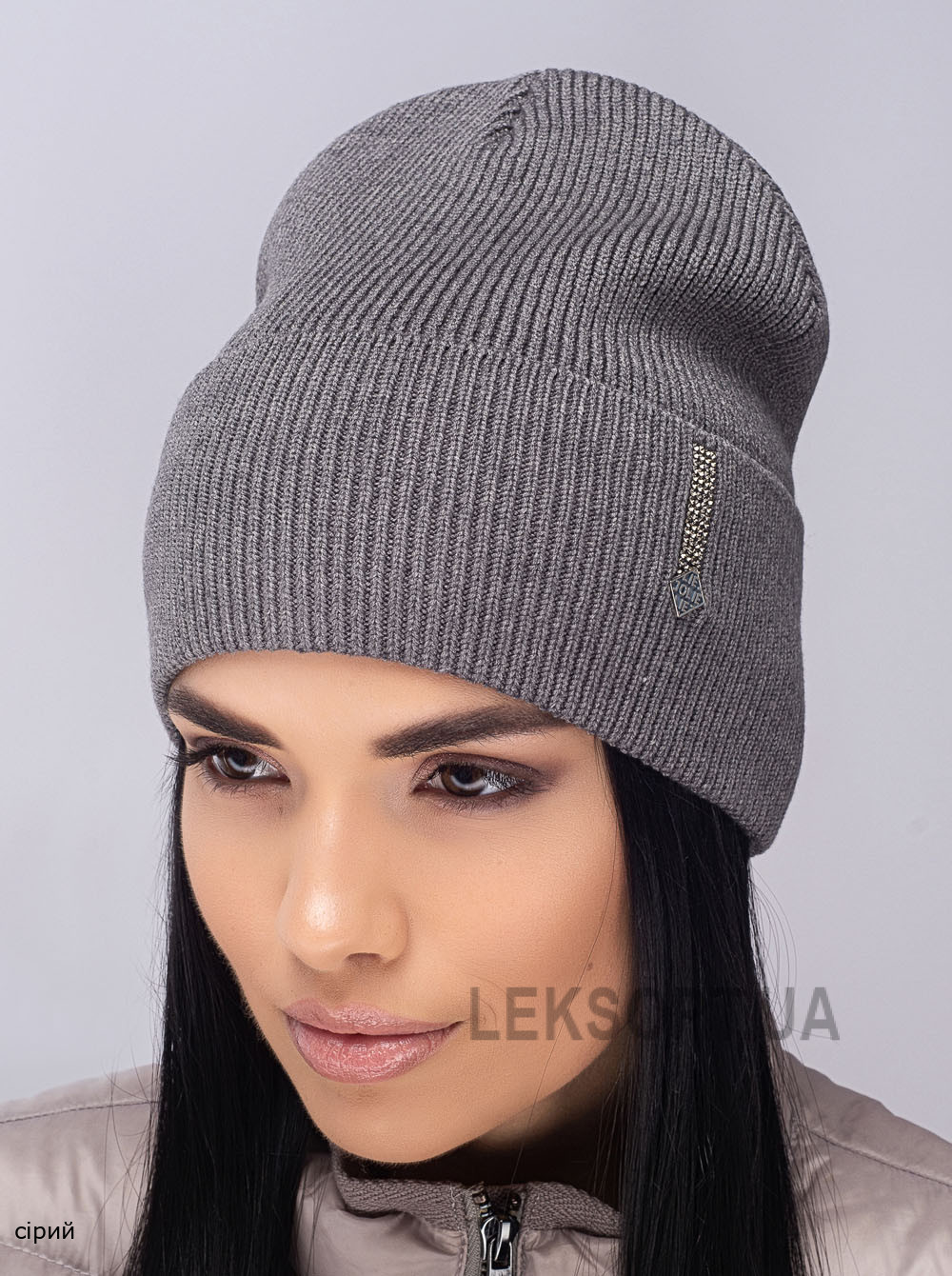 Придбати Жіноча шапка-ковпак з відворотом Красота Жіноча шапка-ковпак з відворотом Красота