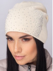 Придбати Жіноча шапка-ковпак зі стразами Ладья карамель