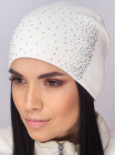 Придбати Жіноча шапка-ковпак зі стразами Ладья молоко