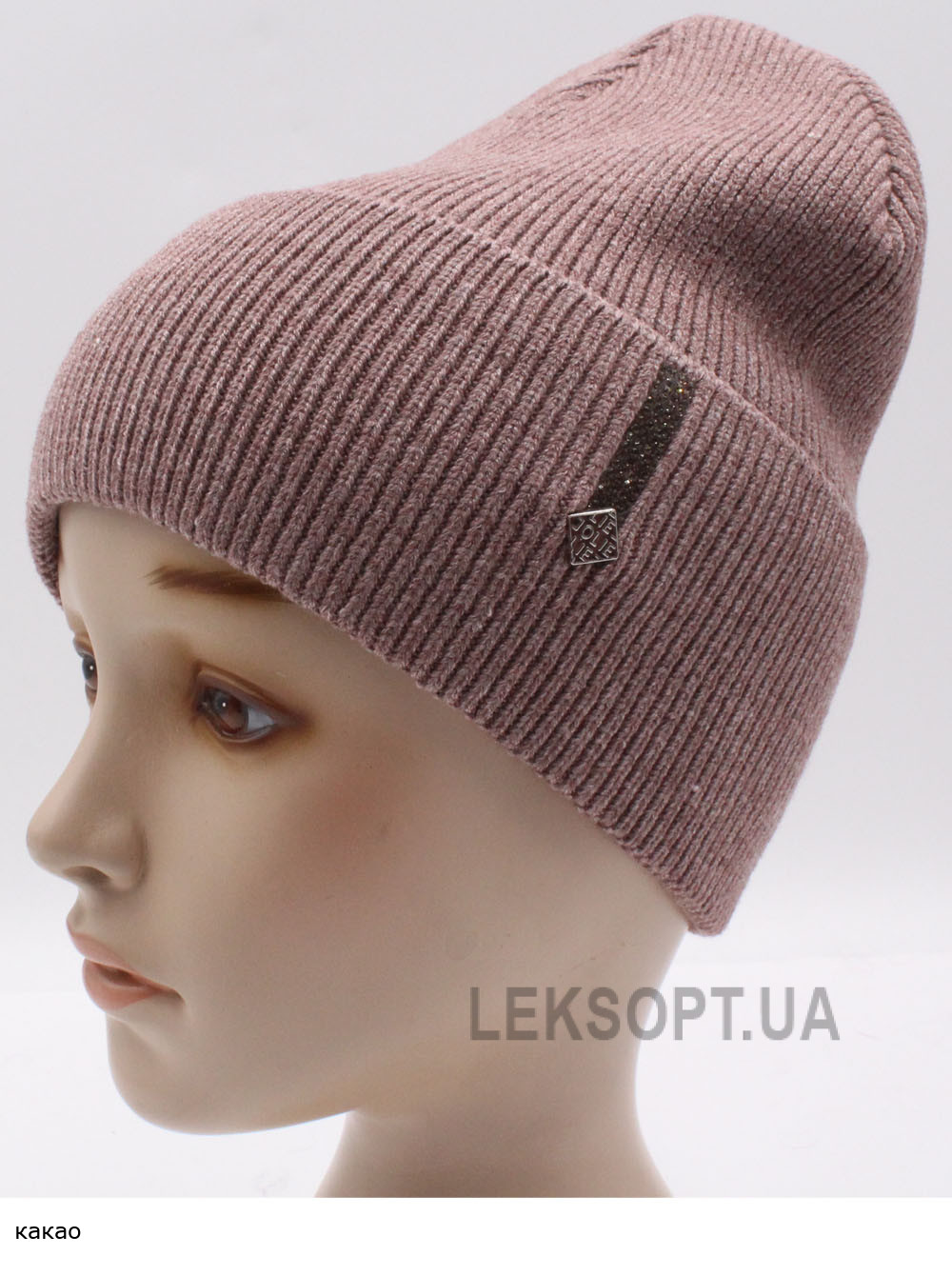 Жіноча шапка-ковпак з відворотом Красота