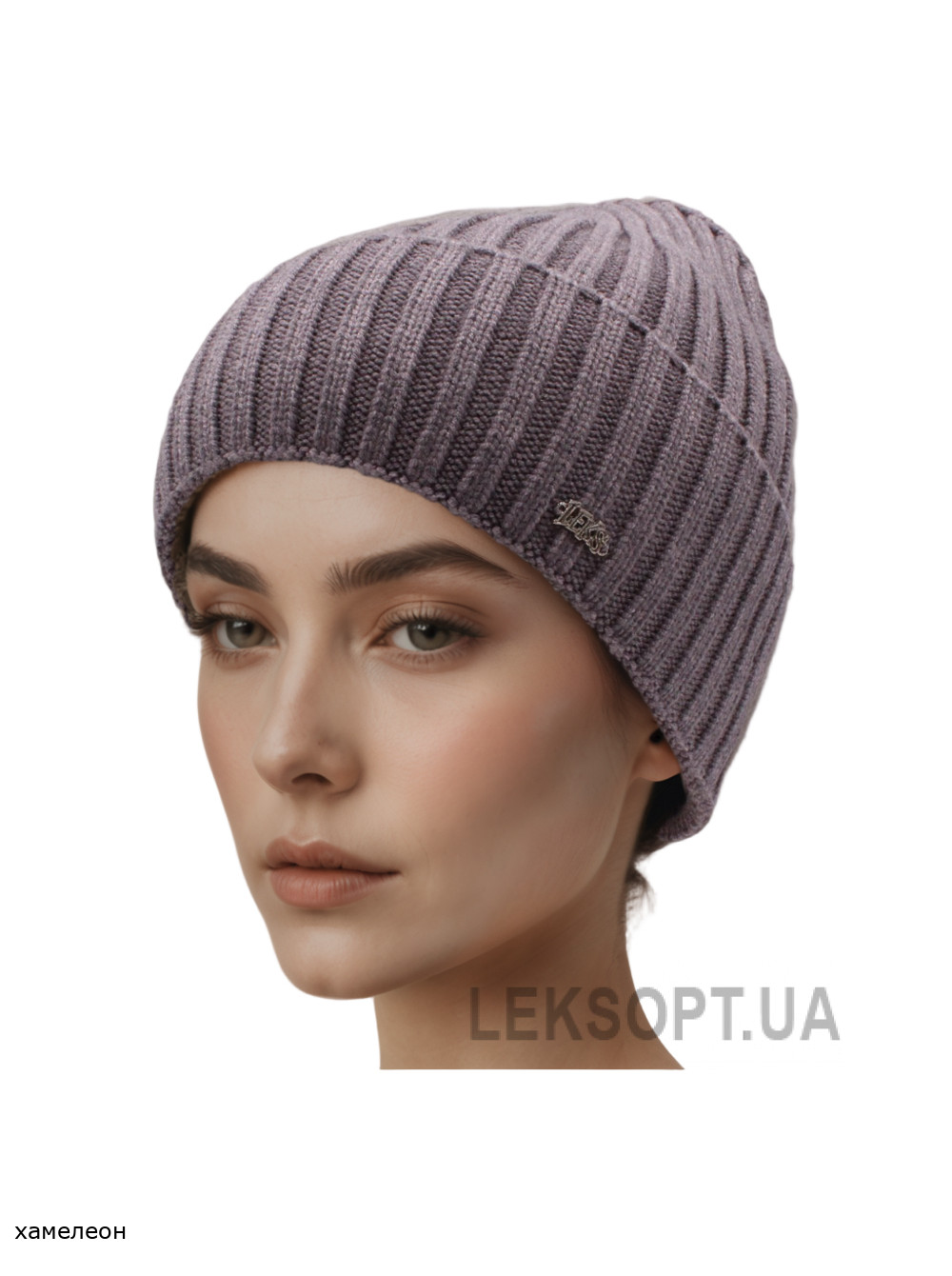 Жіноча шапка-ковпак з відворотом Алєгро