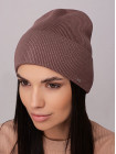 Придбати Жіноча шапка-ковпак з відворотом Банер мокко