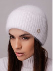 Придбати Жіноча шапка з відворотом Буковина білий