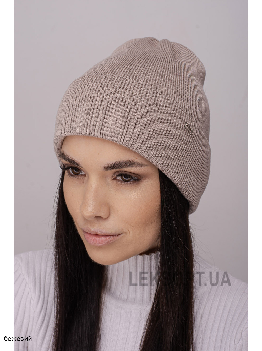 Жіноча шапка-ковпак з відворотом Далiя