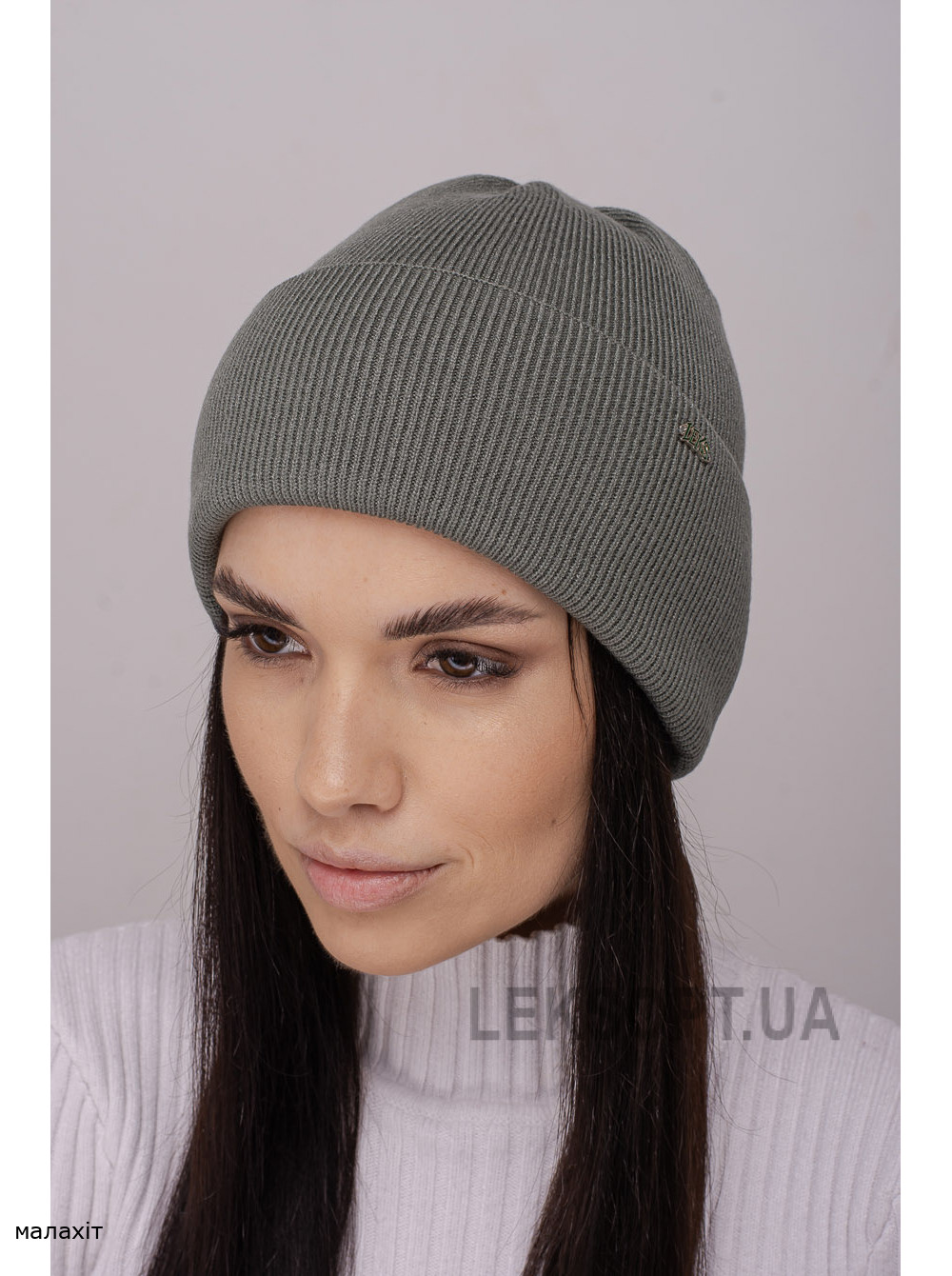 Жіноча шапка-ковпак з відворотом Далiя