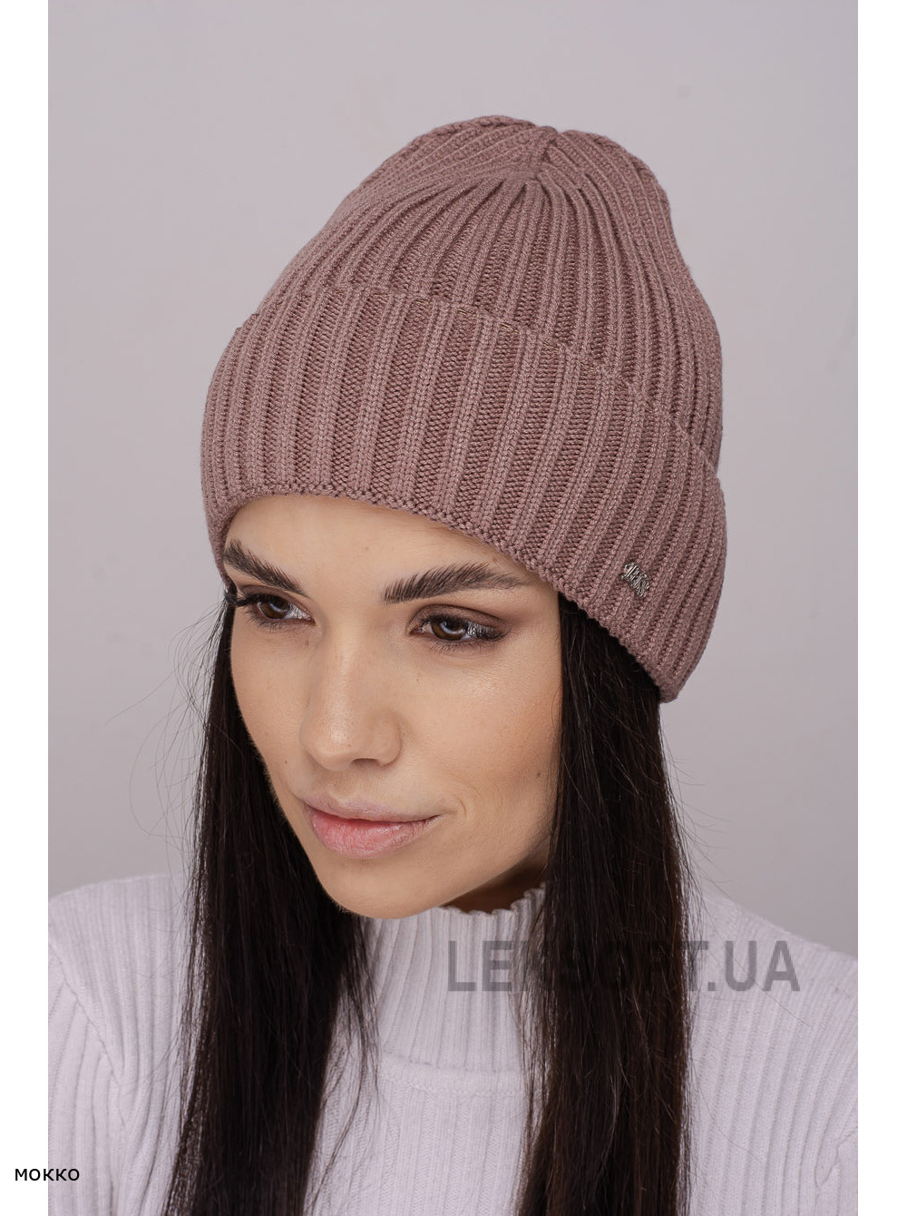 Жіноча шапка-ковпак з відворотом Манго