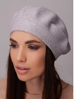 Придбати Жіночий берет Симона сірий+білий
