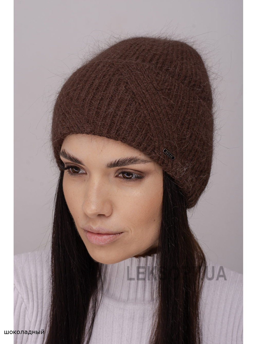 Женская шапка-колпак с отворотом Матрица